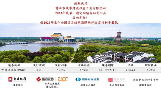 喜报！市im电竞集团（城投公司）成功发行8亿元PPN